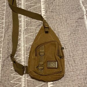 Triple Tree Canvas Sling Bag